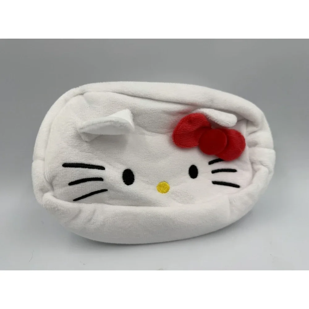 NEW Cute White Hello Kitty Cosmetic Makeup Bag Organizer Pen Pencil Case Gift